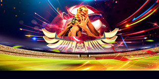 金球奖杯球场国际奥林匹克纪念日6月23日黑色海报背景